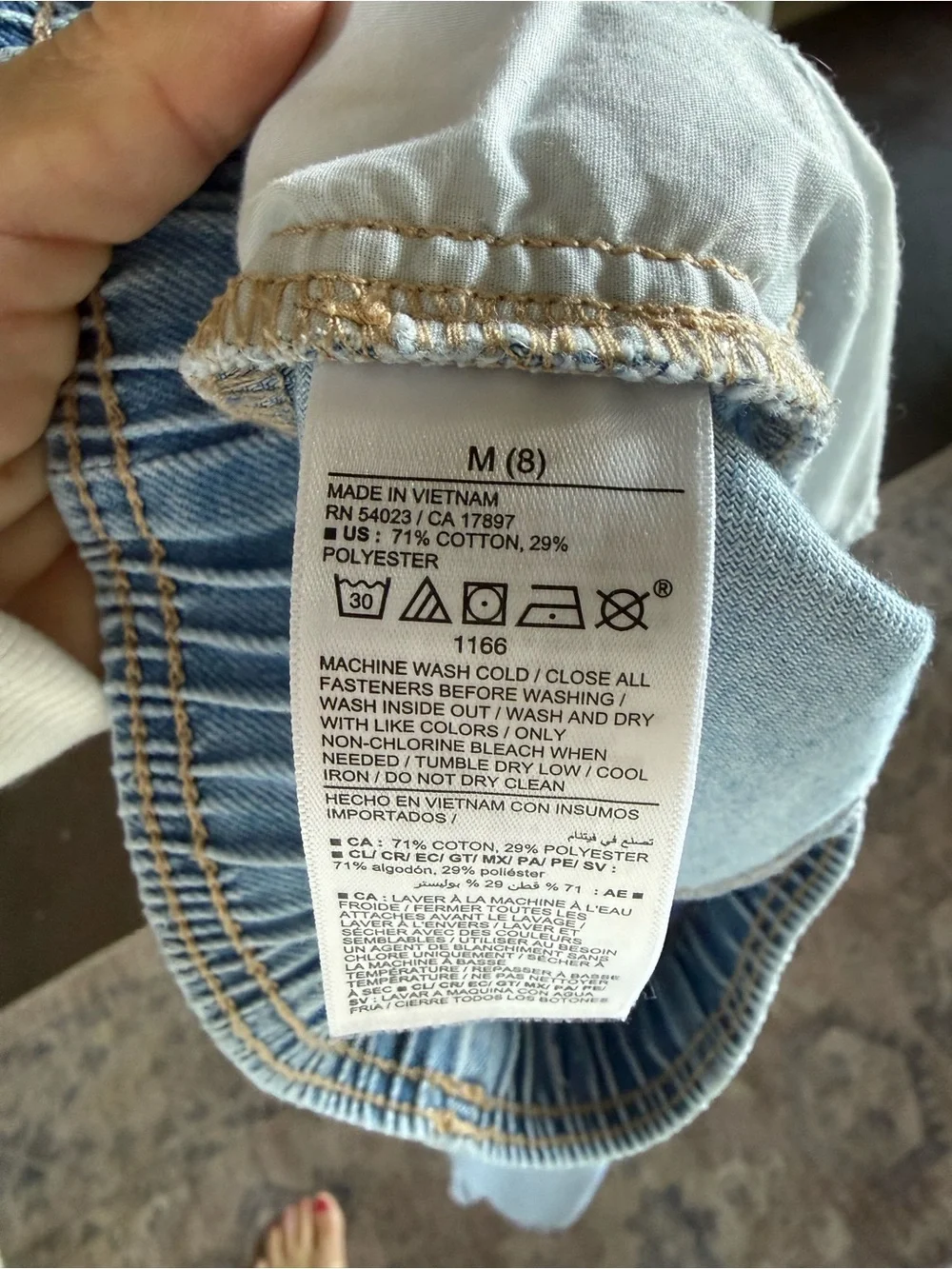 Old Navy Light Blue Wide-Leg Pull-On Jeans for Kids Size 8